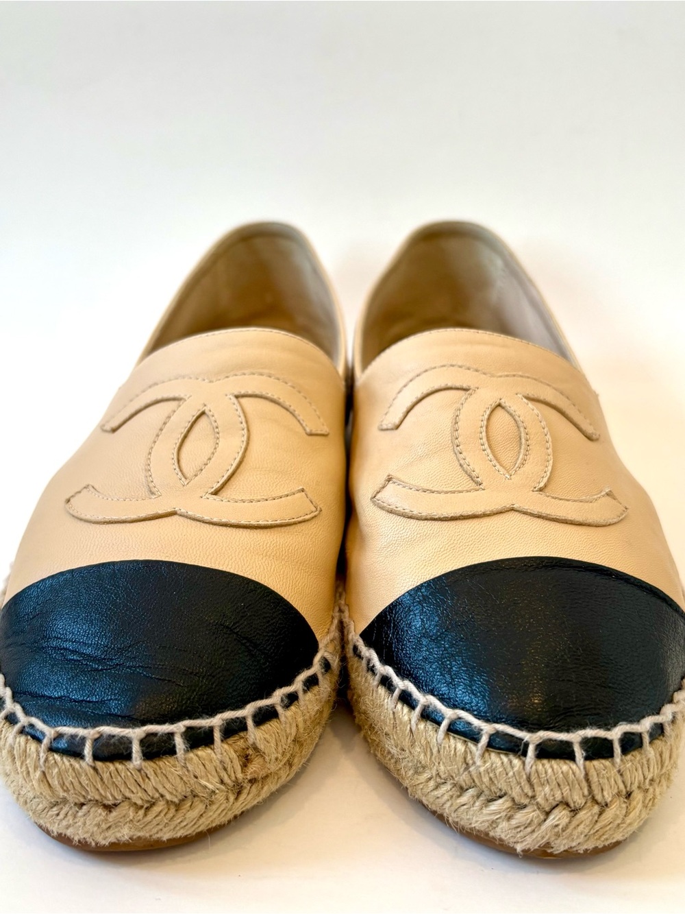 CHANEL Leather Espadrilles, Size 39 - Picture 2 of 12